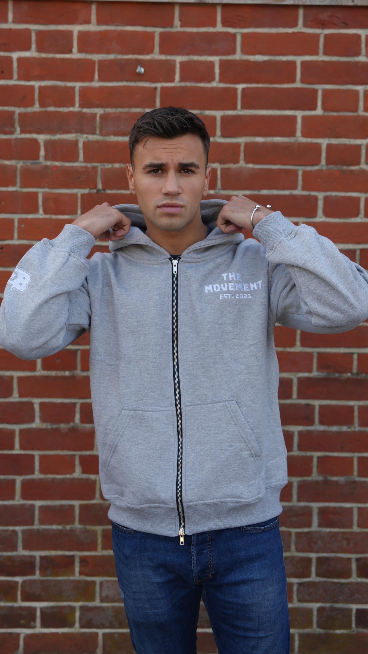 B2b The Movement Grey Premium Hoodie